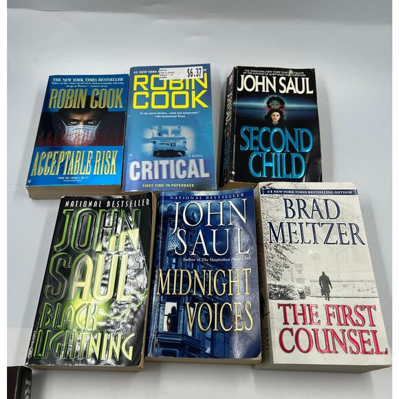 Suspense Mystery Murder Paperback Book Lot Robin Cook John Saul Brad Meltzer - Picture 6 of 7